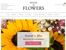 Tablet Screenshot of house-of-flowers.com